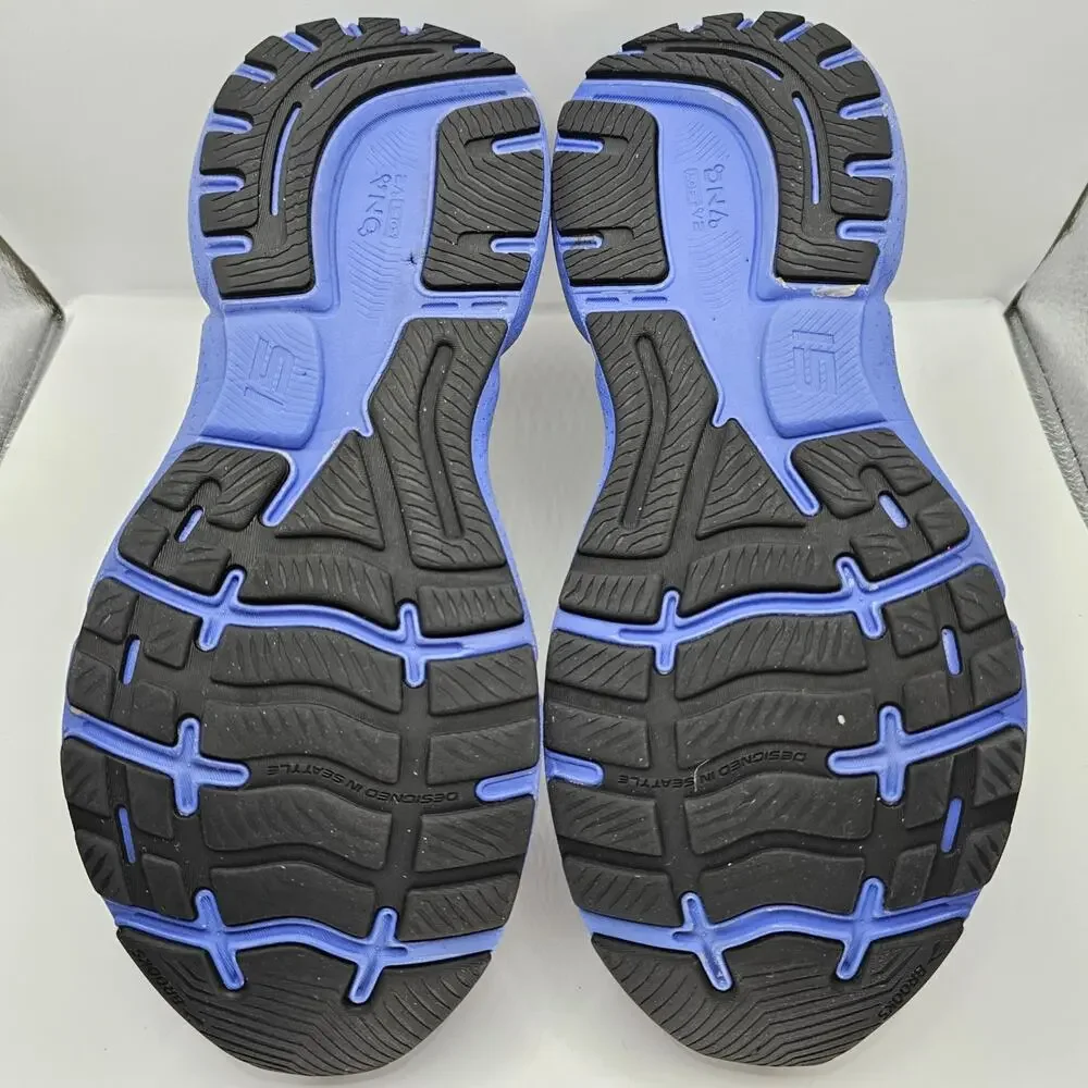 Brooks Ghost 15 Black Blue Aruba Womens 10 Medium B UK 8 Running Shoes Blue Pink